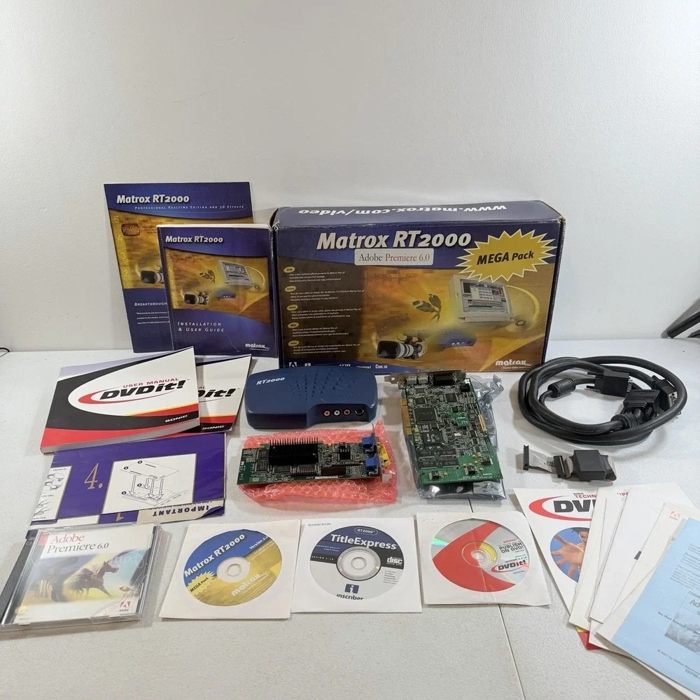 Matrox RT2000 Mega Pack Kit V 2.0 Realtime Editing‎ W/ Adobe Premiere 6.0